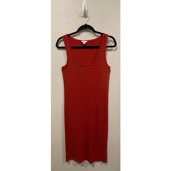 SPLENDID Red Striped Bodycon Casual Maxi Dress - Picture 2 of 4
